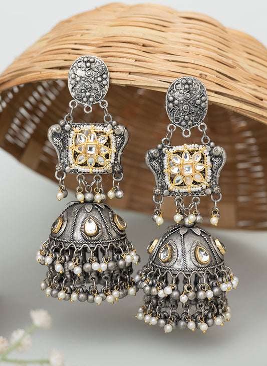 Vedangi oxidised Jhumka