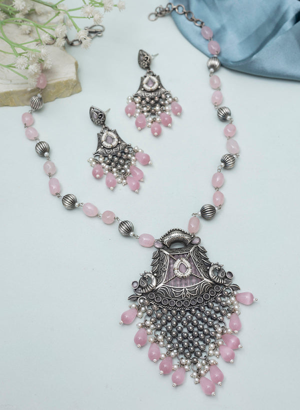 Haneesha Oxidised Necklace set