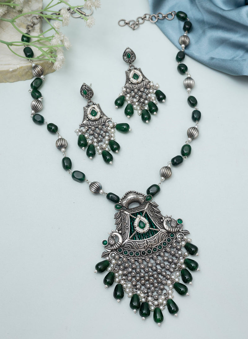 Haneesha Oxidised Necklace set
