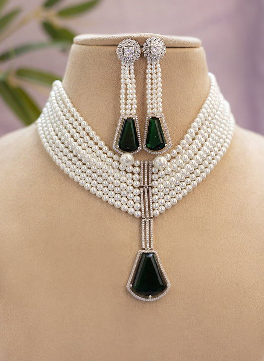 Rachel green pearl Choker Set