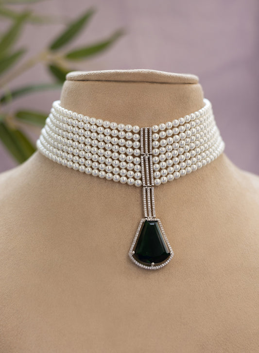 Rachel green pearl Choker Set