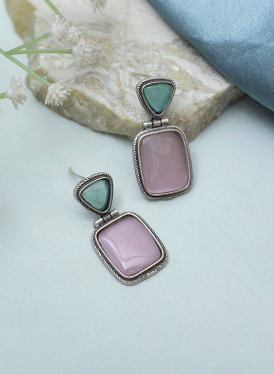 Ushta Triangle stone earrings