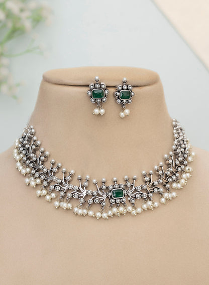 Mritsa German silver Necklace set