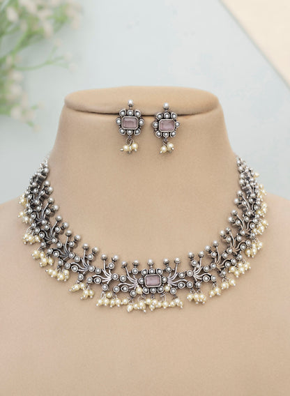 Mritsa German silver Necklace set