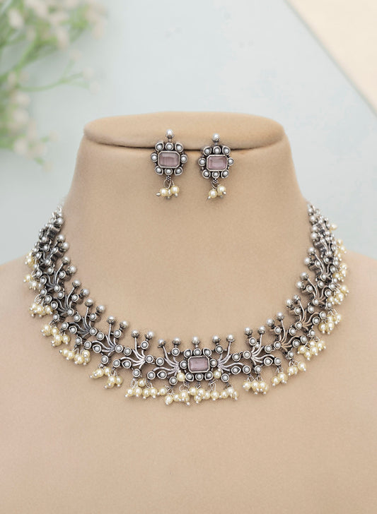 Mritsa German silver Necklace set