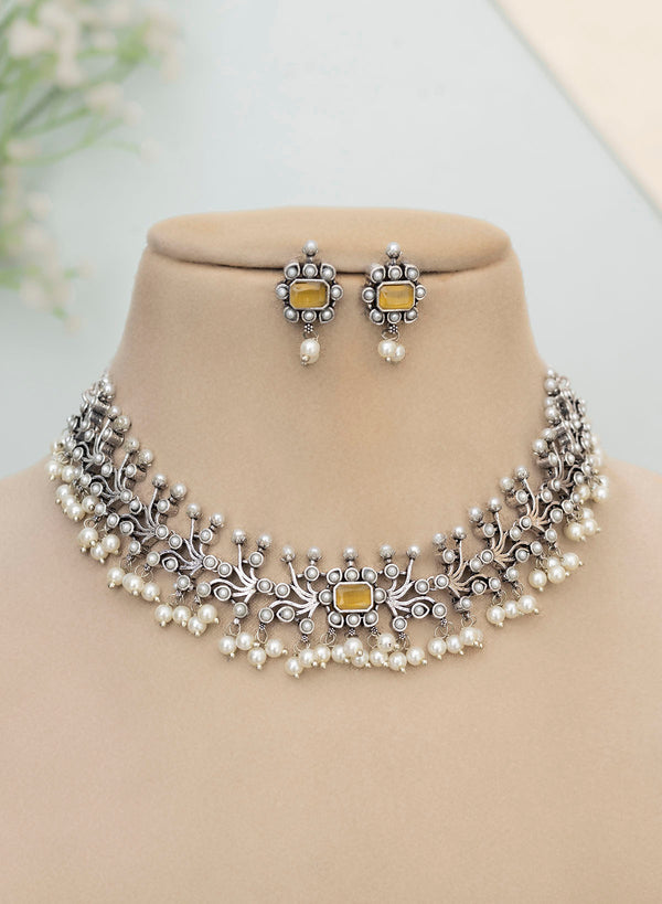 Mritsa German silver Necklace set