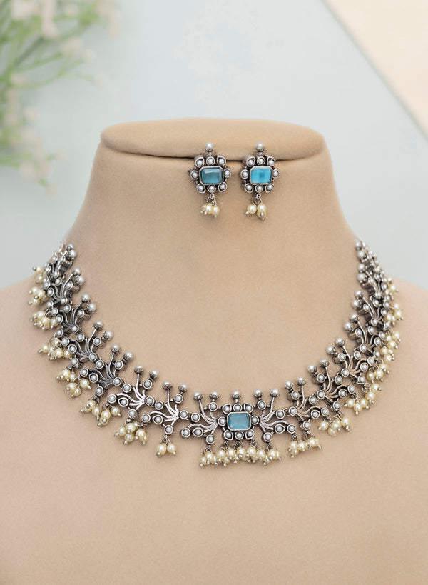 Mritsa German silver Necklace set