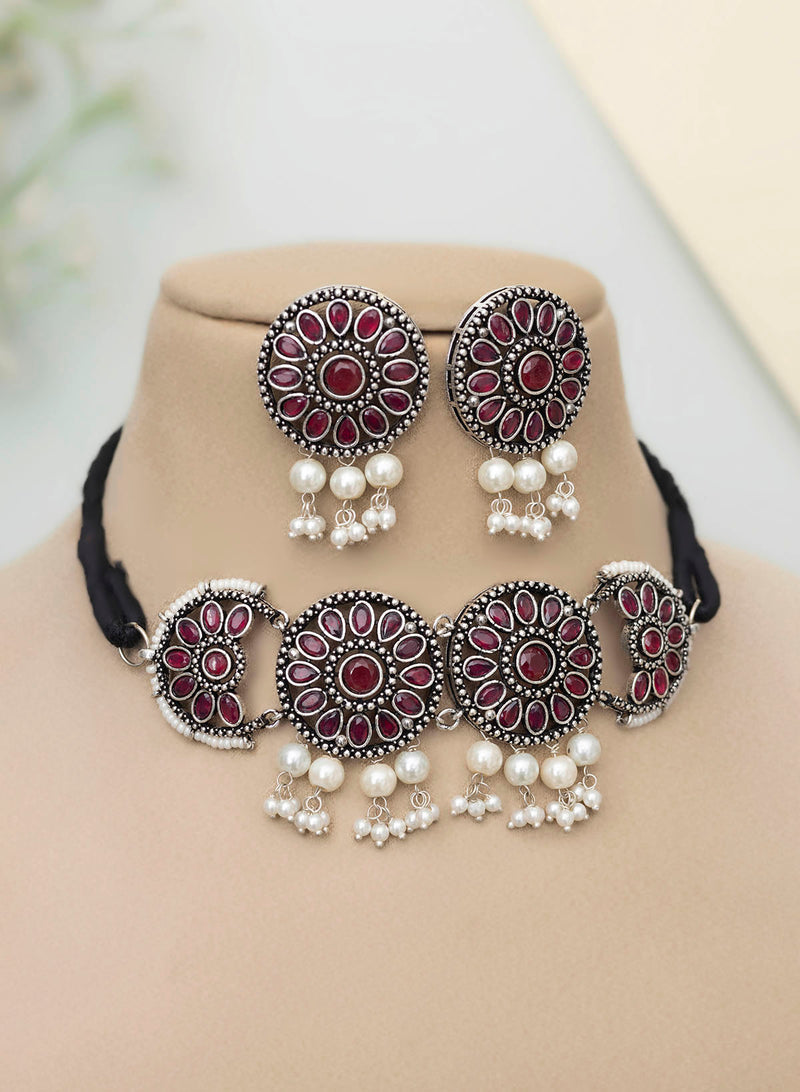 Nariti German Silver Choker set