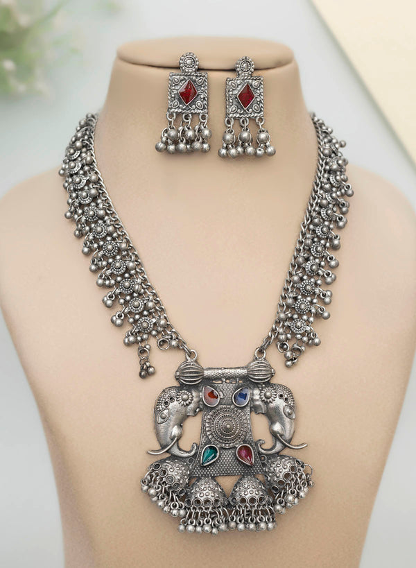 Runiksha Oxidised Necklace set