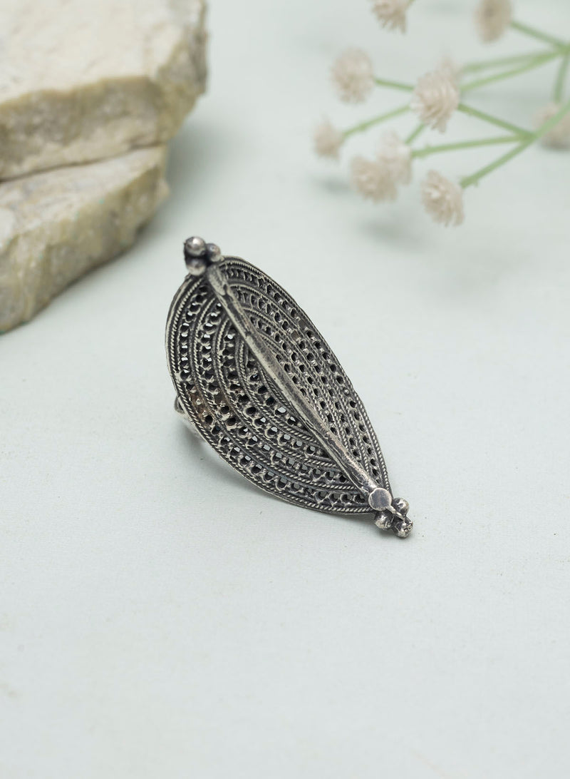 Leaf Oxidised Ring