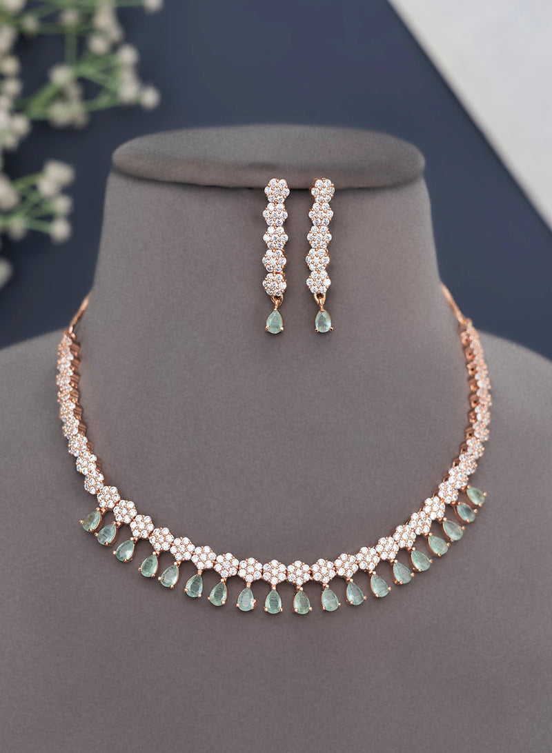 Roopshika Rosegold Necklace set