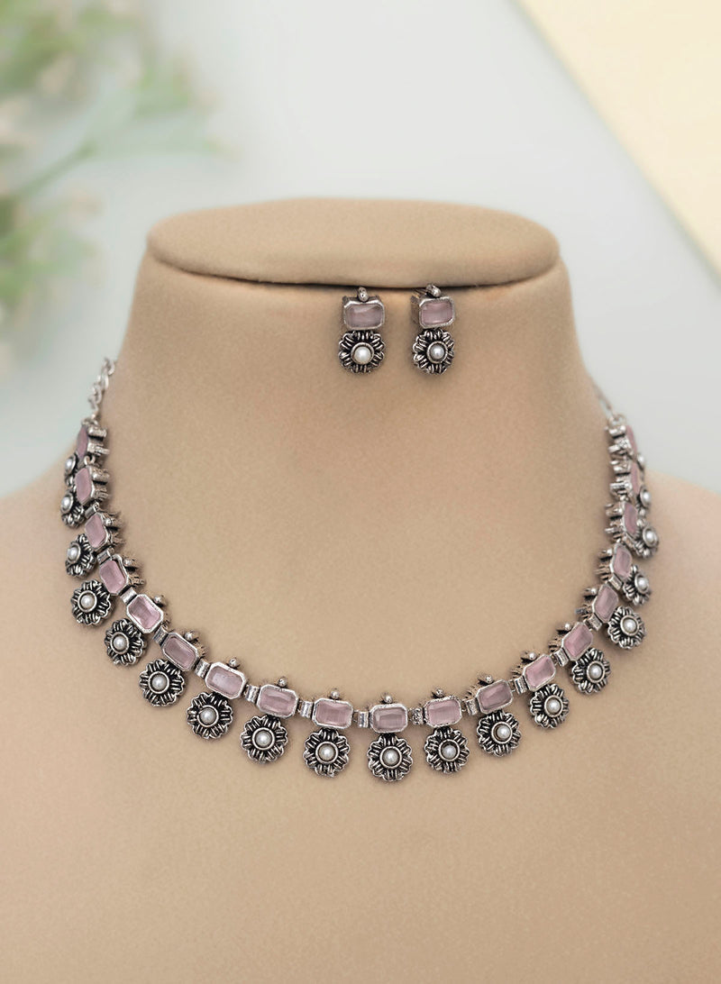 Ameyaa German Silver Necklace set