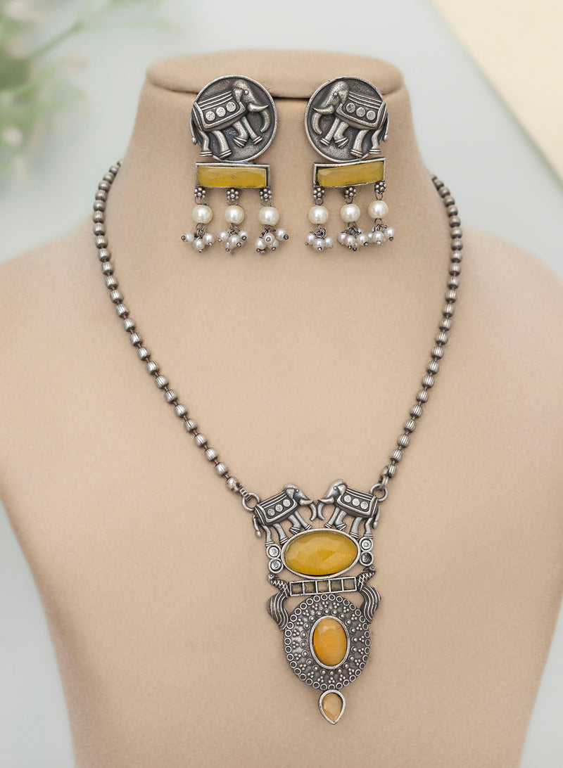 Aadrita Elephant Necklace set