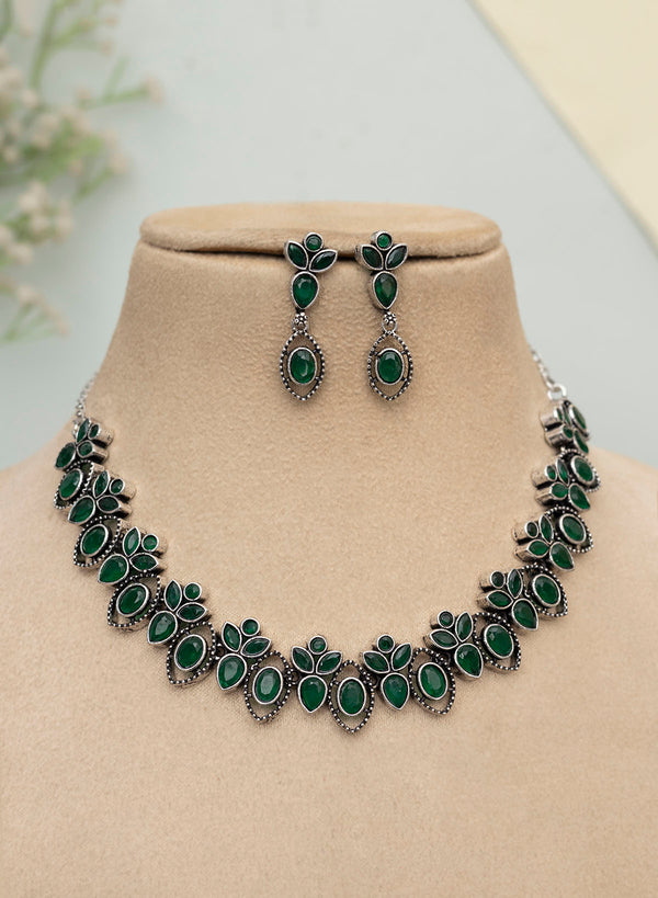 Zareen oxidised necklace