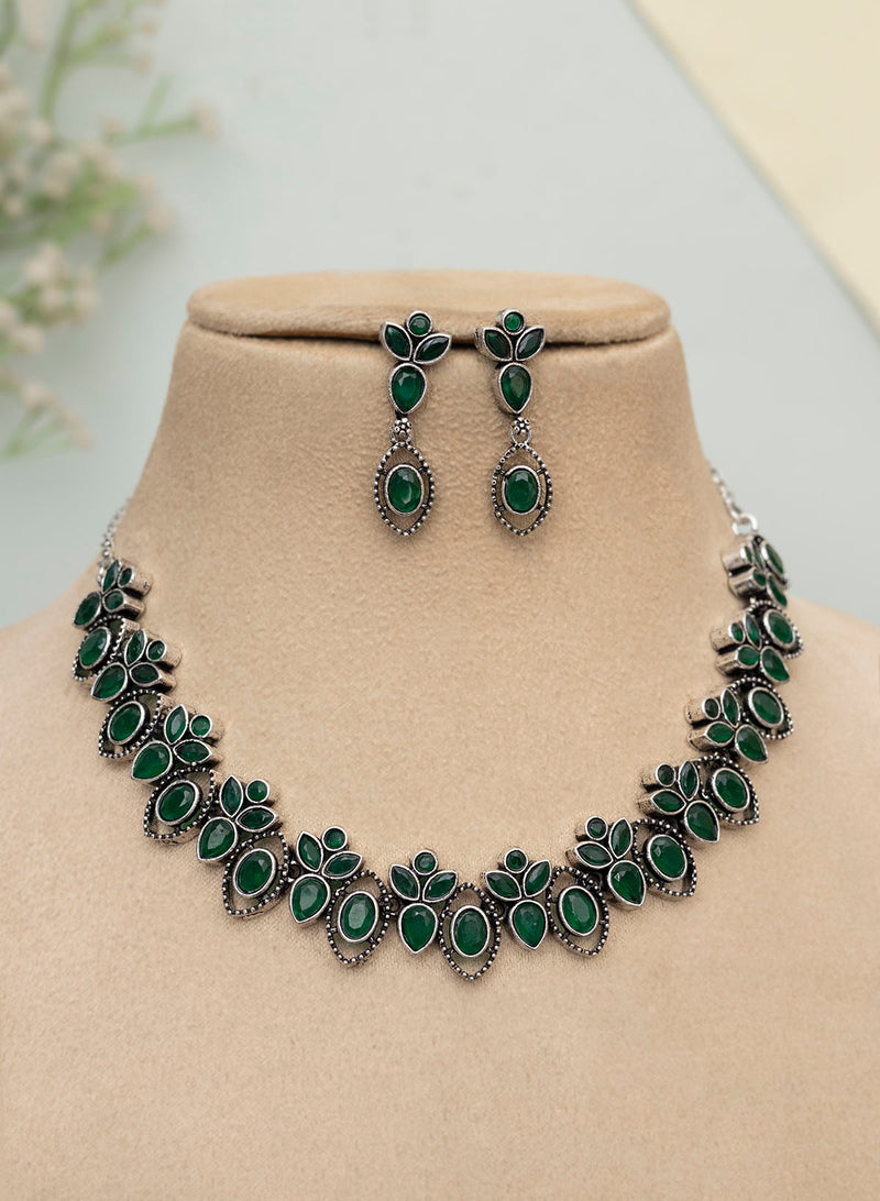 Zareen oxidised necklace