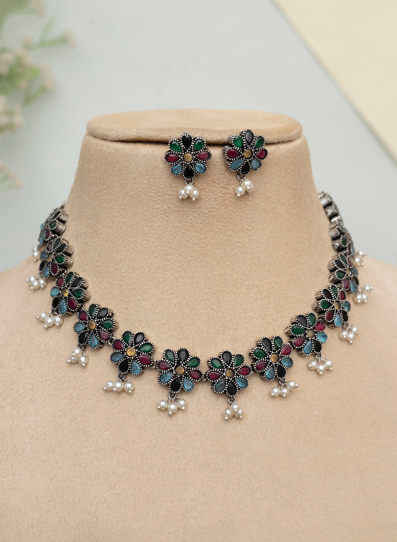 Gulnaz oxidised necklace