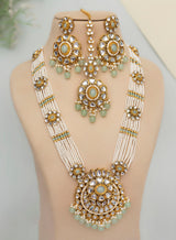 Anandita Long Necklace set with Maangtikka