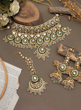 Dharmini Kundan Necklace set with maangtikka