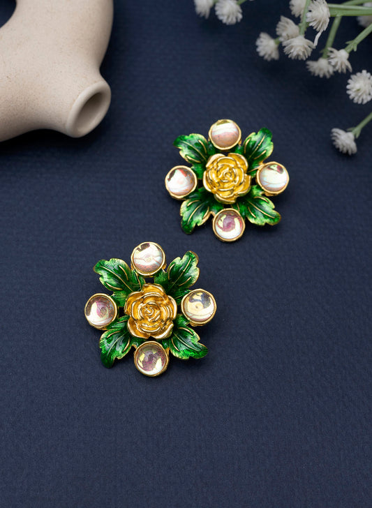 flower stud earrings