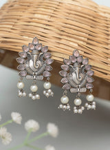 Ganpati stone stud Earring