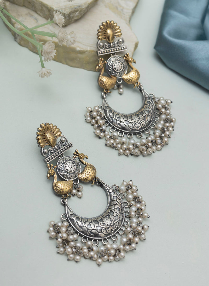 Dhvina Oxidised Earrings