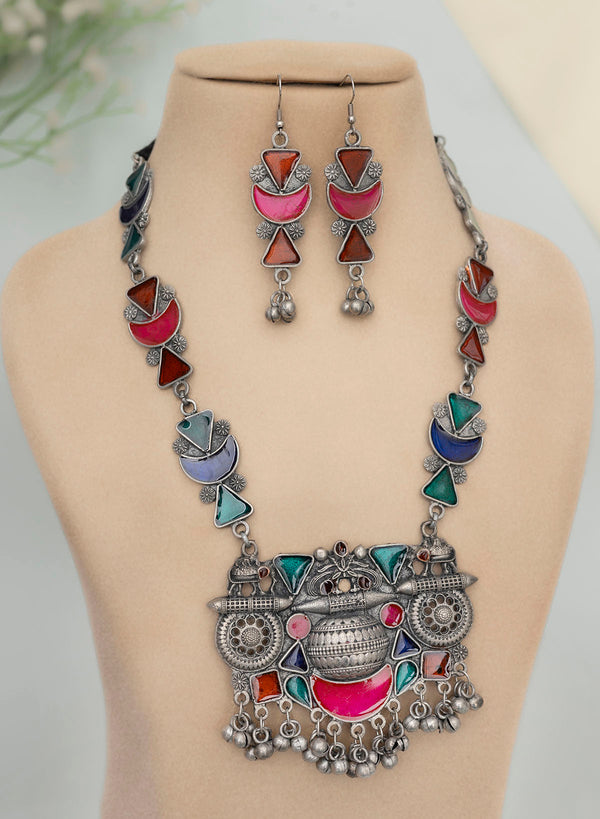 Rimisha Oxidised Necklace set