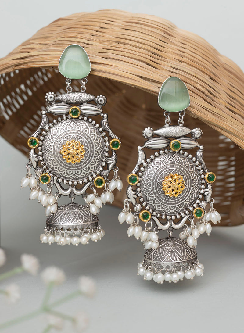 Sameena Oxidised Long Jhumka