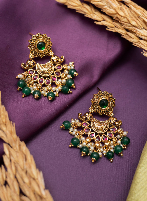 Adhira Golden Earrings