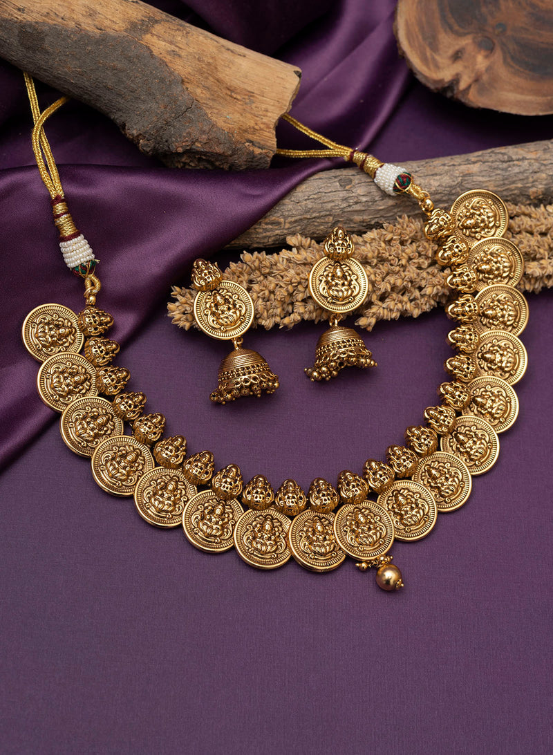 Trishika Golden Necklace set