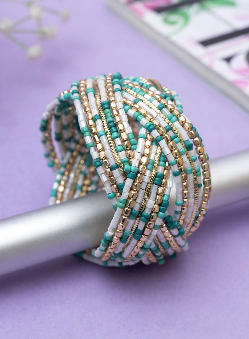 DIY Fabric Beaded Bracelets - the neon tea party