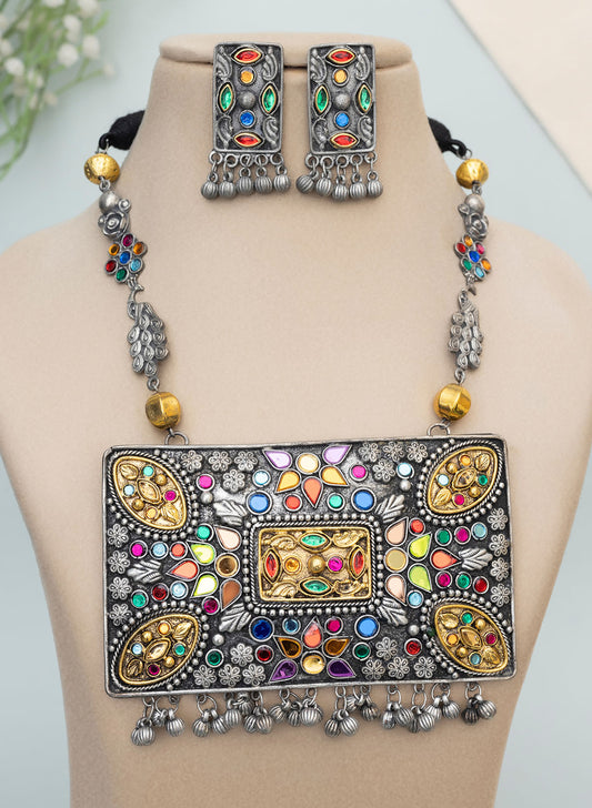 Trupti Oxidised Necklace set