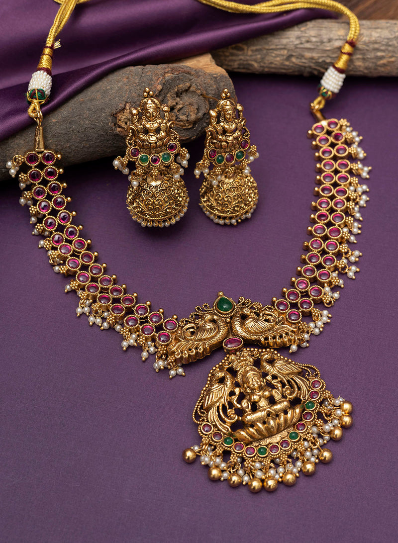 Nirviksha Golden Necklace set