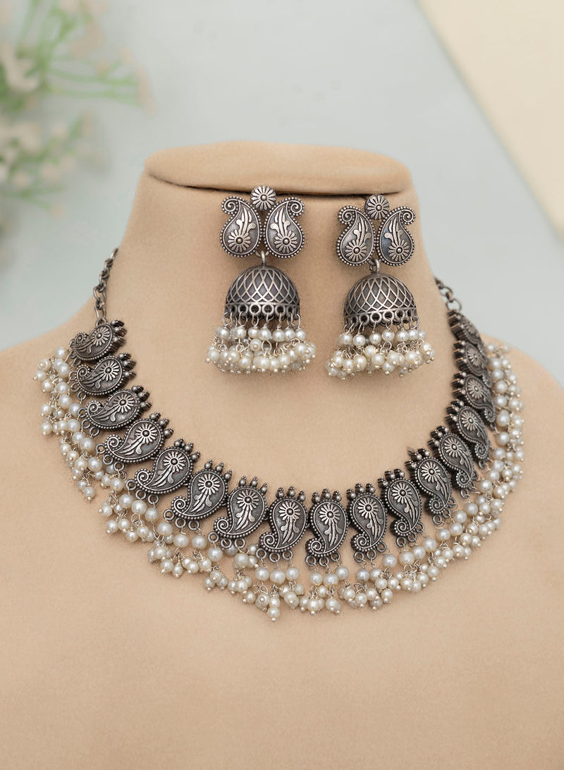 Vrushna Oxidised Necklace set