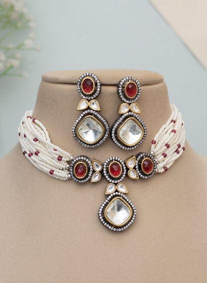 Ridah Polki Necklace set