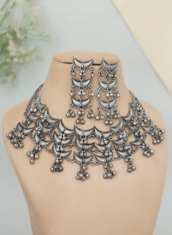 Neerva Oxidised Choker set