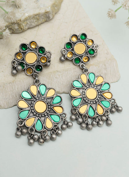 Alvika Oxidised Earrings