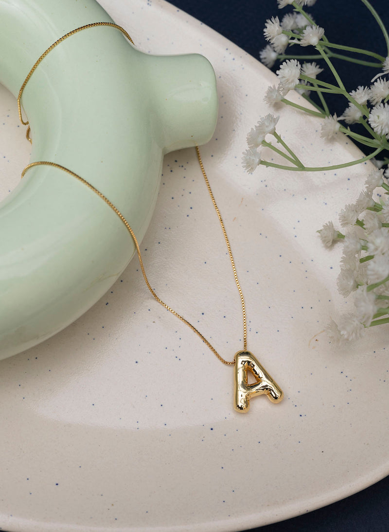 “A” Pendant Chain Necklace