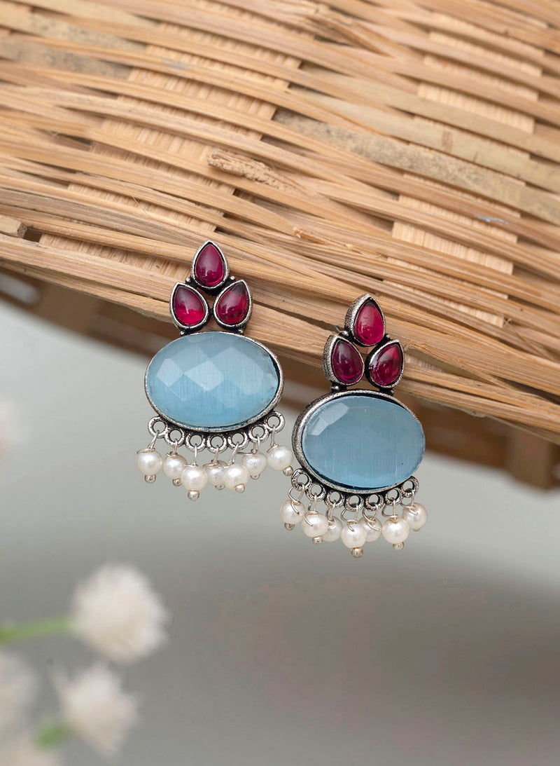 Nilam Silver earring