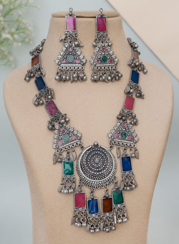 Shanaya long multicolor necklace set