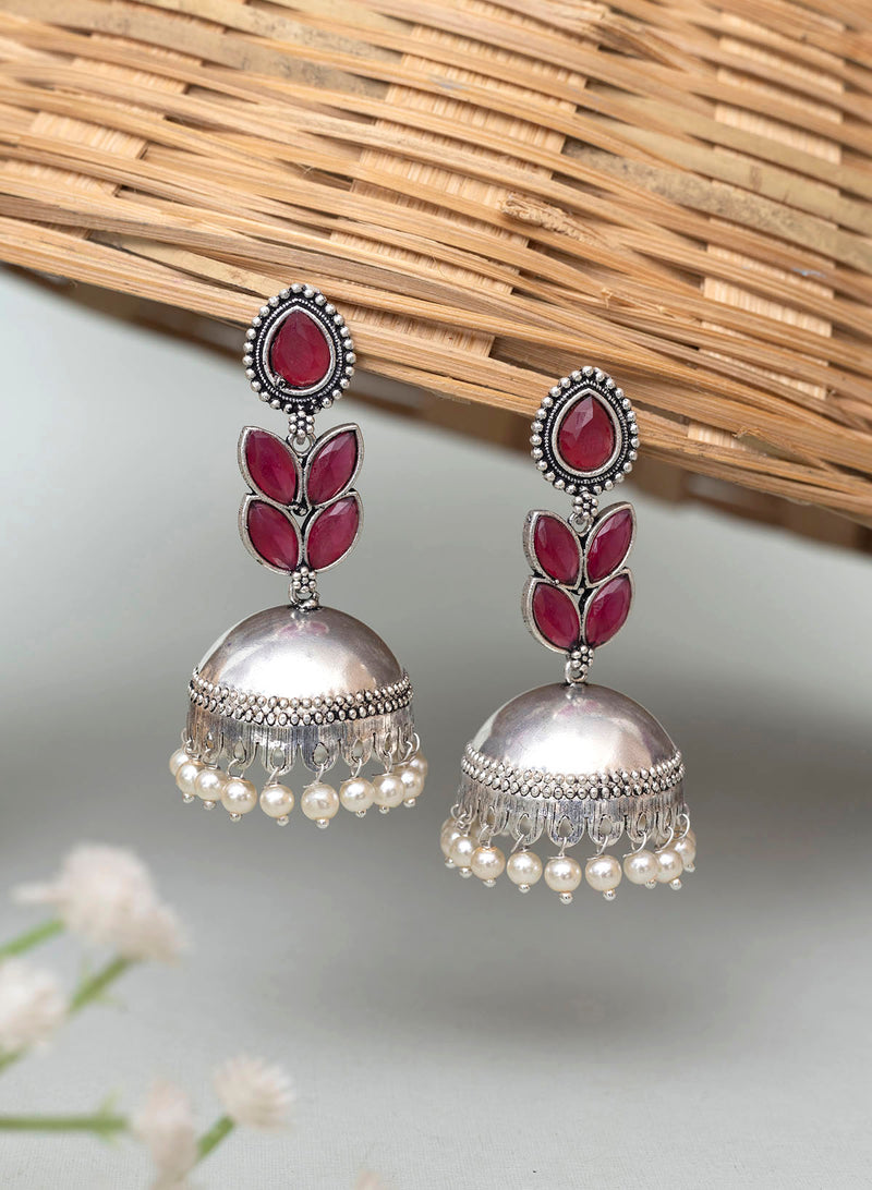 Party Wear Oxidised Silver Jhumkas at best price in New Delhi | ID:  22376675330