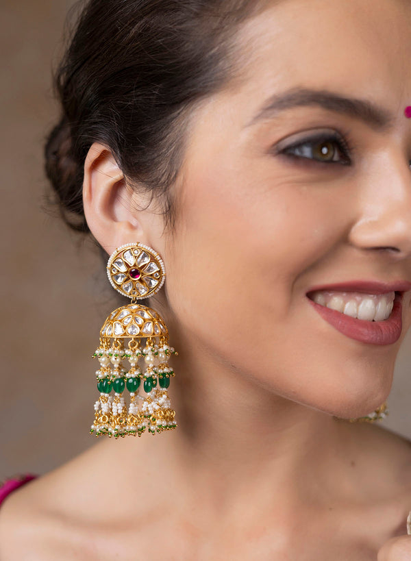 Alisha Kundan Jhumka Earring