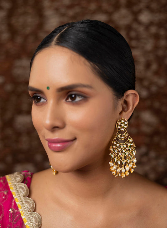 Rohani Kundan Chandbali Earring