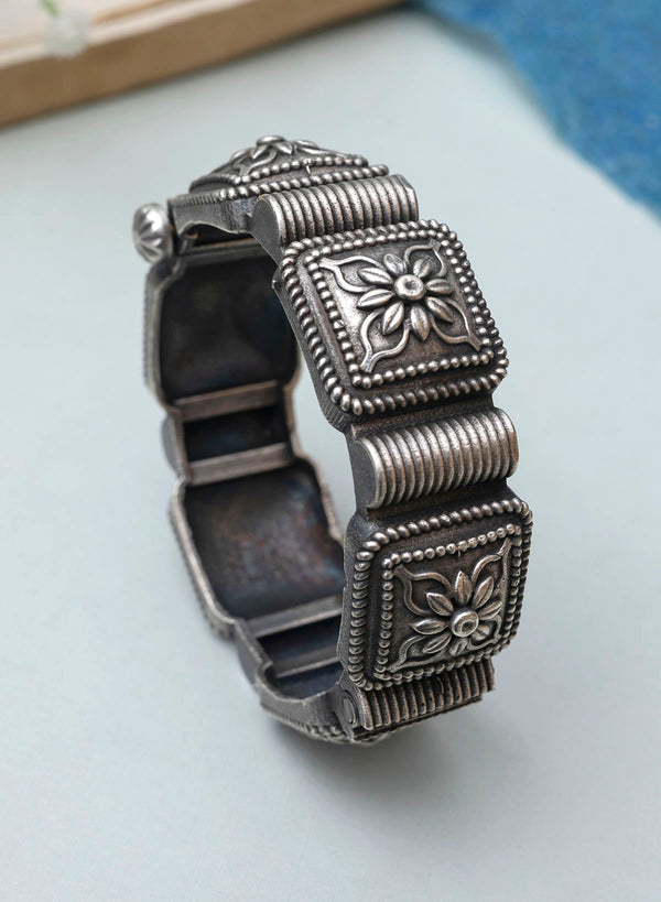Priyangada Silver Oxidised Bracelet