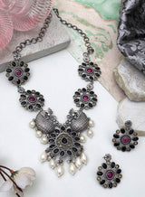 Manisha Oxidised Necklace set