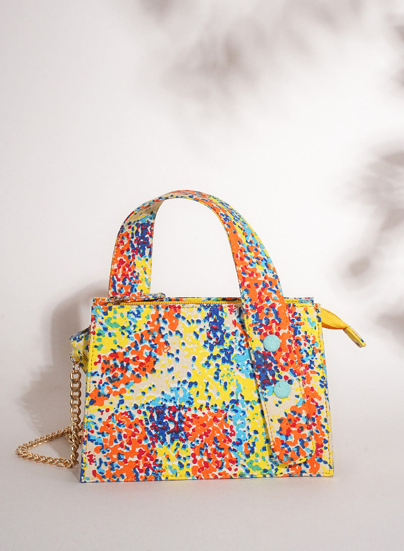 Rainbow Ripple Box  Sling Bag