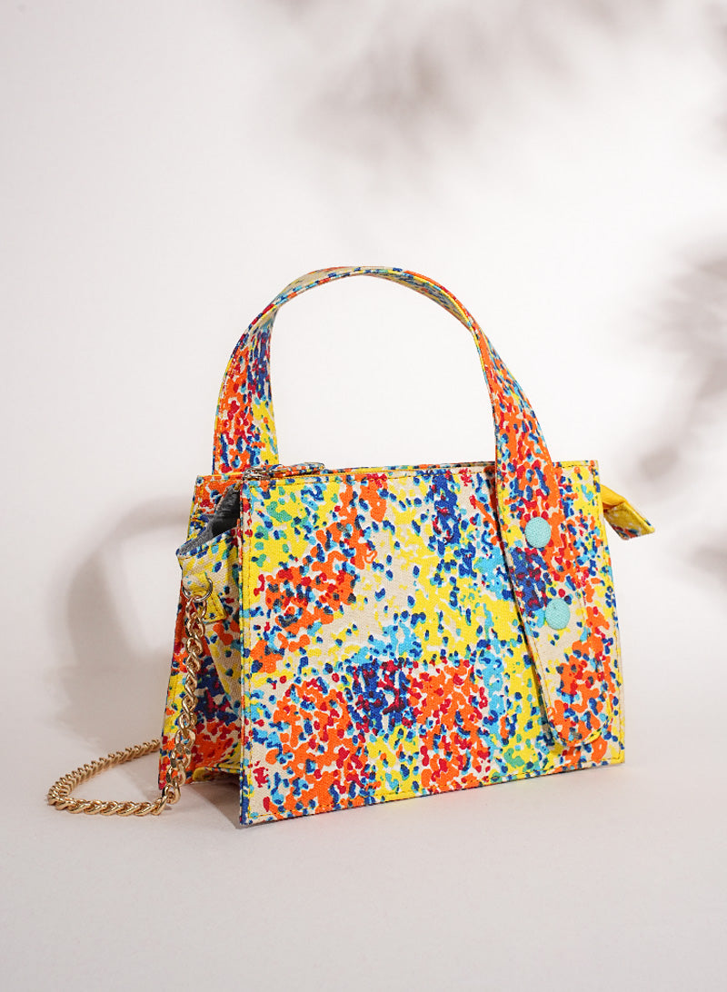 Rainbow Ripple Box  Sling Bag