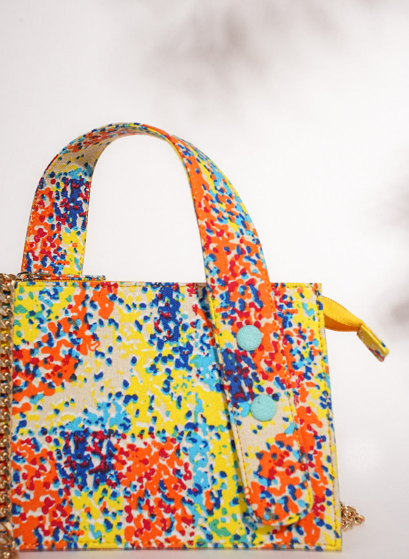 Rainbow Ripple Box  Sling Bag