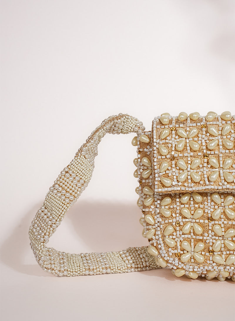 Pearl embellished Bag