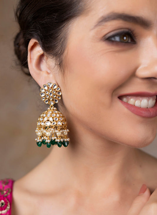 Haya Kundan Jhumka Earring