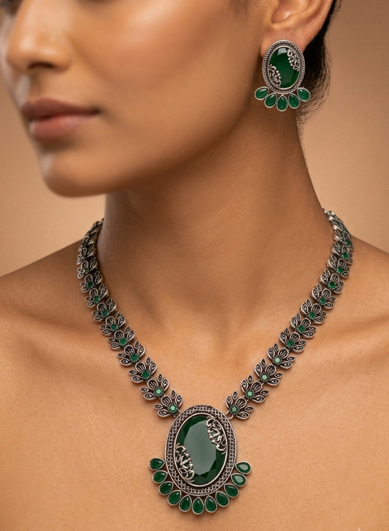 Anuradha Oxidised Necklace